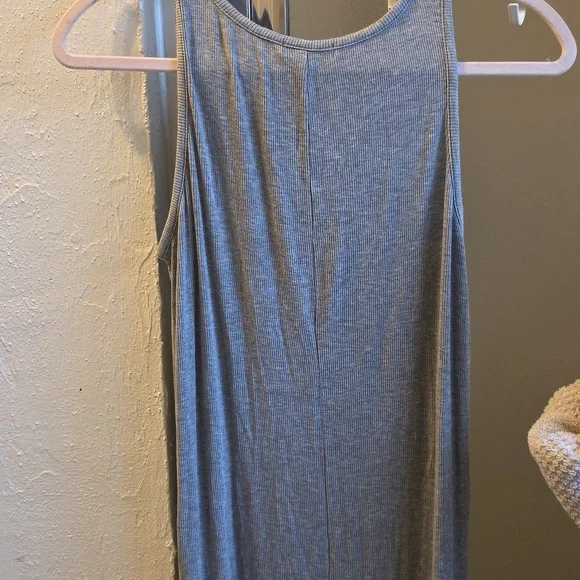 Quince Gray Sleeveless DressBamboo Rib Maternity Button Front Jumpsuit Small - Picture 6 of 6